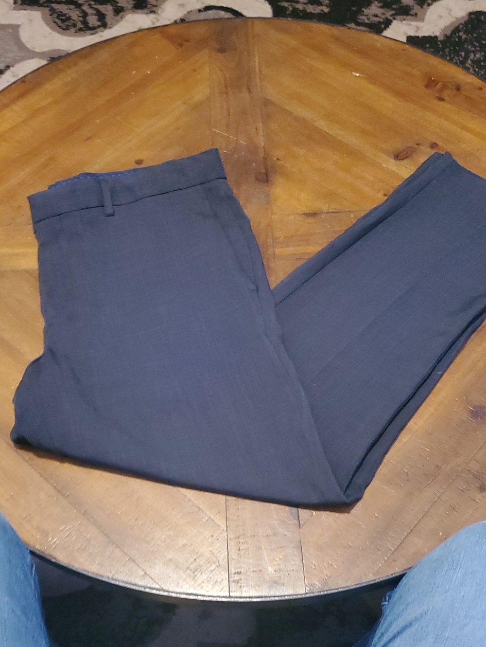 Perry Ellis Men's Black Suit Pants - Tailored Dress Trousers